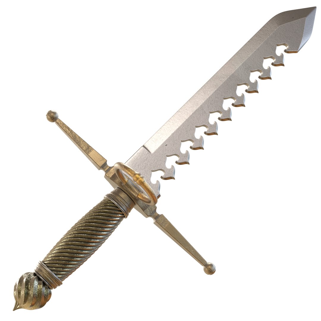 3D Sword Serrated Model - TurboSquid 1633311