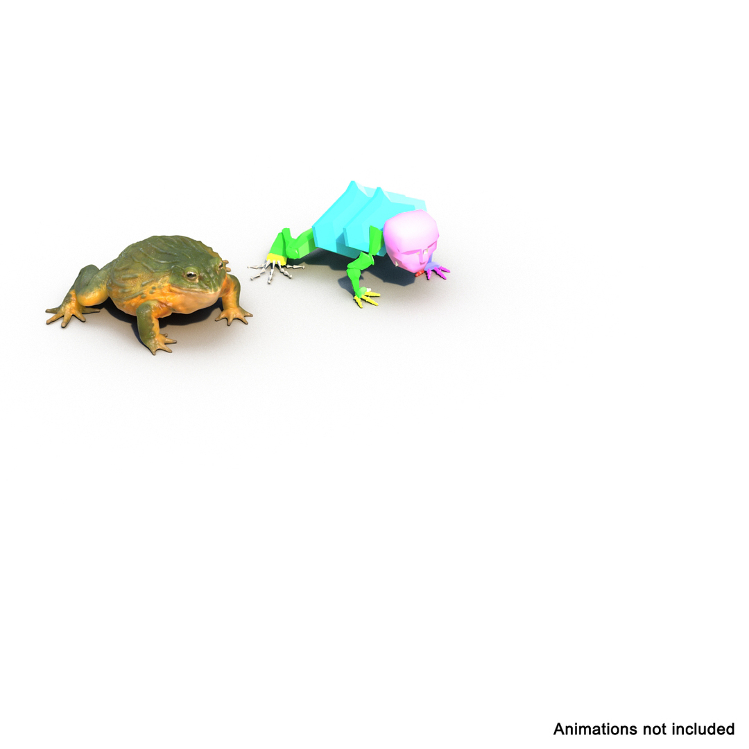 3D Rigged Frogs 3 - TurboSquid 1227302