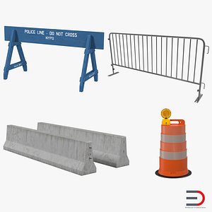 road barriers 2 3d max