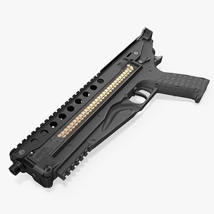 Futuristic Rapid Fire Pistol Grey