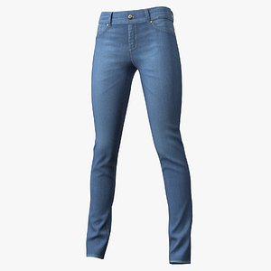 3D Jeans Female Blue PBR