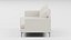 Cream Sofa with Boxy Arms and Split Cushions