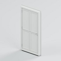 Four Panel Shaker Door with Frame and Lever Hardware