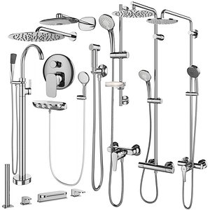 Shower systems Grohe and Ideal standard set 144 3D model