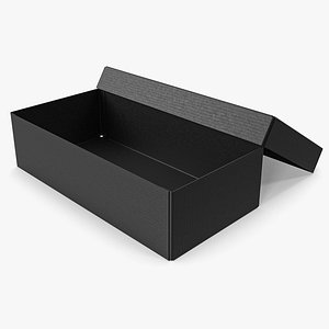 3D model Cardboard box black 09