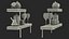 3D Shelf With Kitchenware model