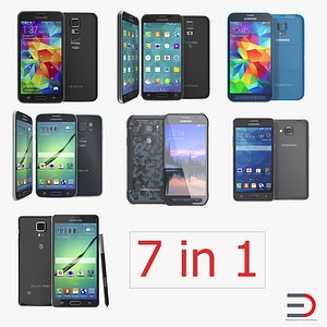 Samsung Cell Phones 3D Models Collection 2