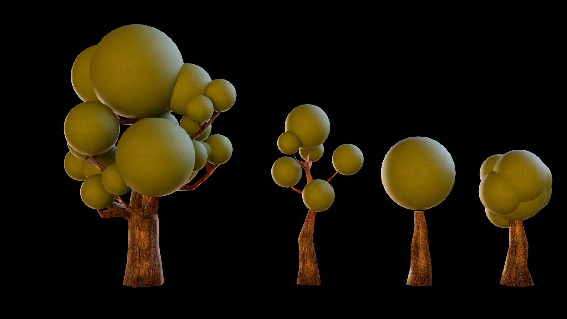 Stylised-Tree-Pack1 Model - TurboSquid 2297886