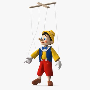 Pinocchio Wooden Marionette Figure Rigged for Cinema 4D