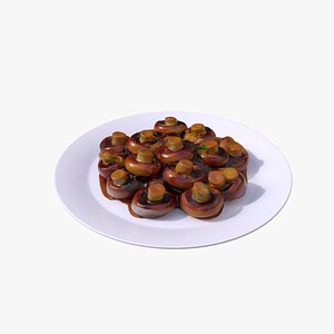3D Roasted Mushrooms