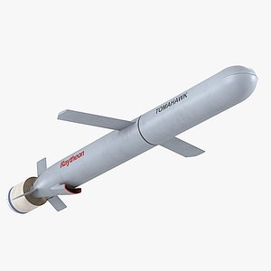 Tomahawk Land Attack Cruise Missile Rocket Block V 3D model