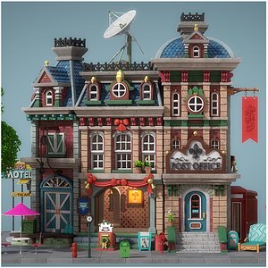 Cartoon House 23 3D model