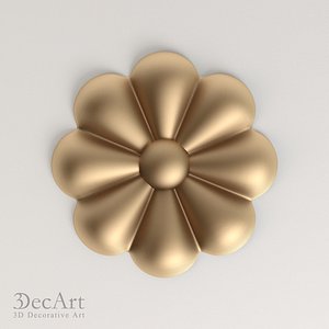 3d model decorative rosette