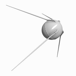 sputnik satellite 3d model
