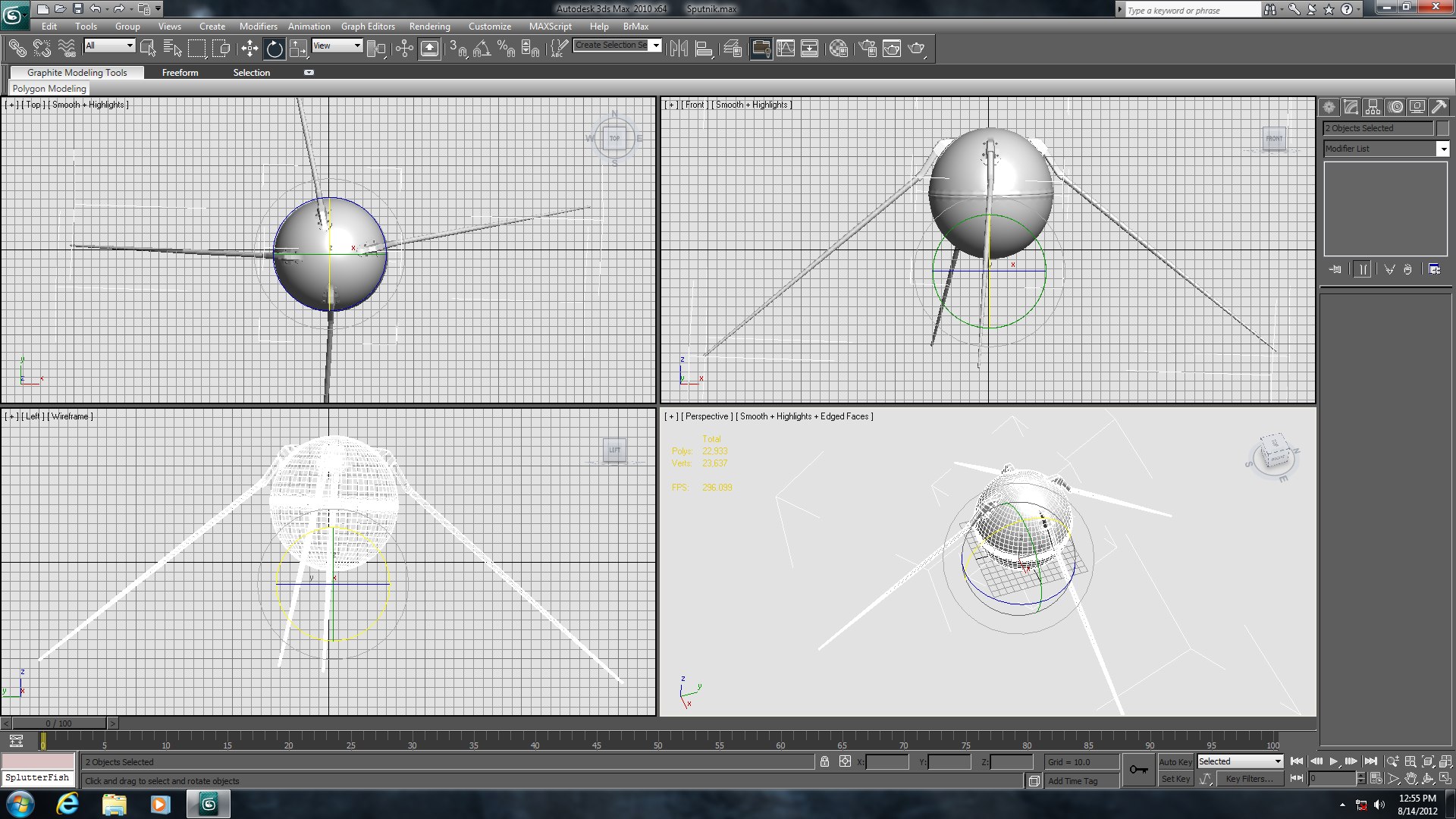 Sputnik Satellite 3d Model