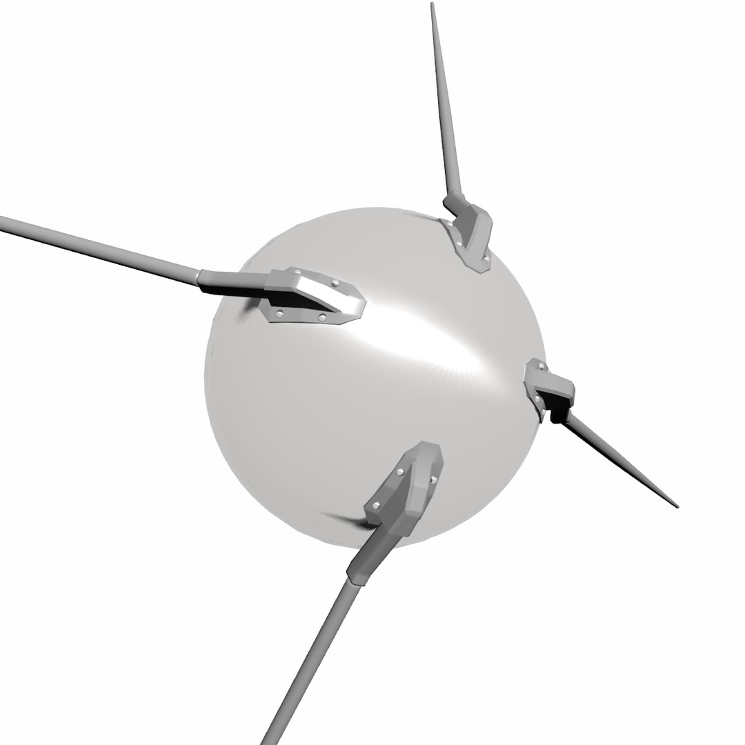 Sputnik Satellite 3d Model