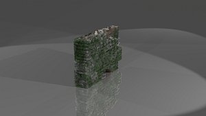 Mossy Broken Brick Wall