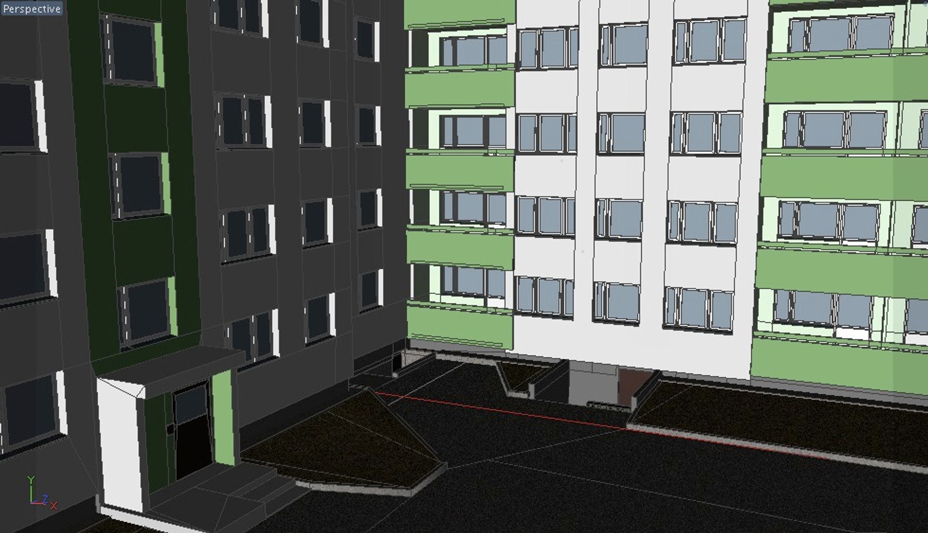High-def Blocks Flats 3d Obj