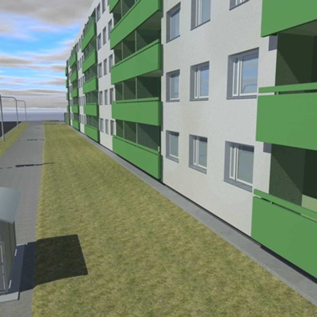 High-def Blocks Flats 3d Obj