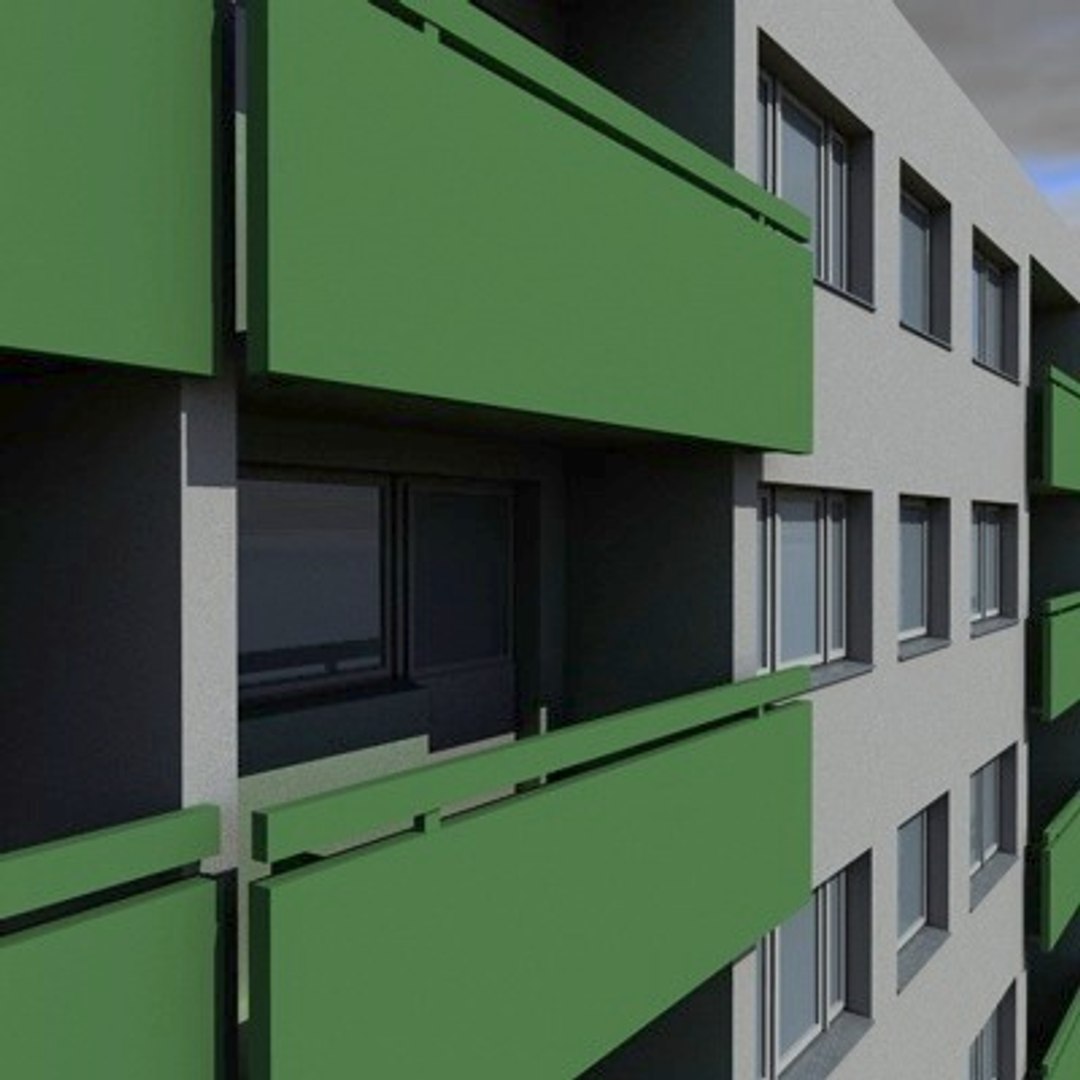 High-def Blocks Flats 3d Obj