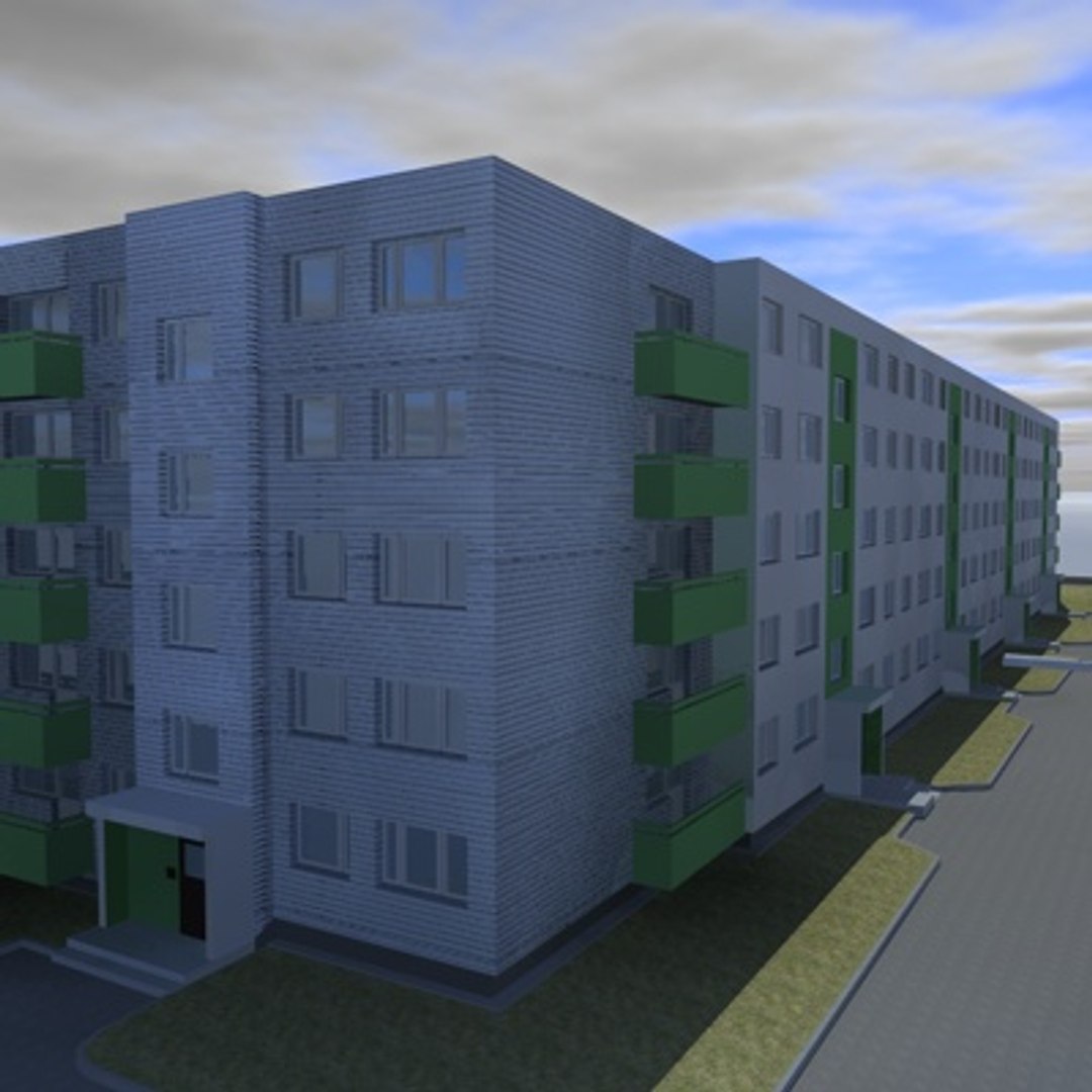 High-def Blocks Flats 3d Obj