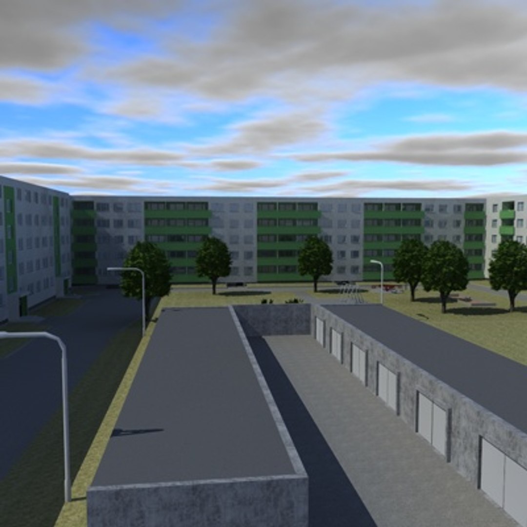 High-def Blocks Flats 3d Obj