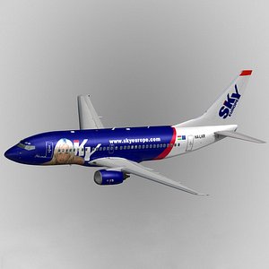 3dsmax b737-300 skyeurope aircraft