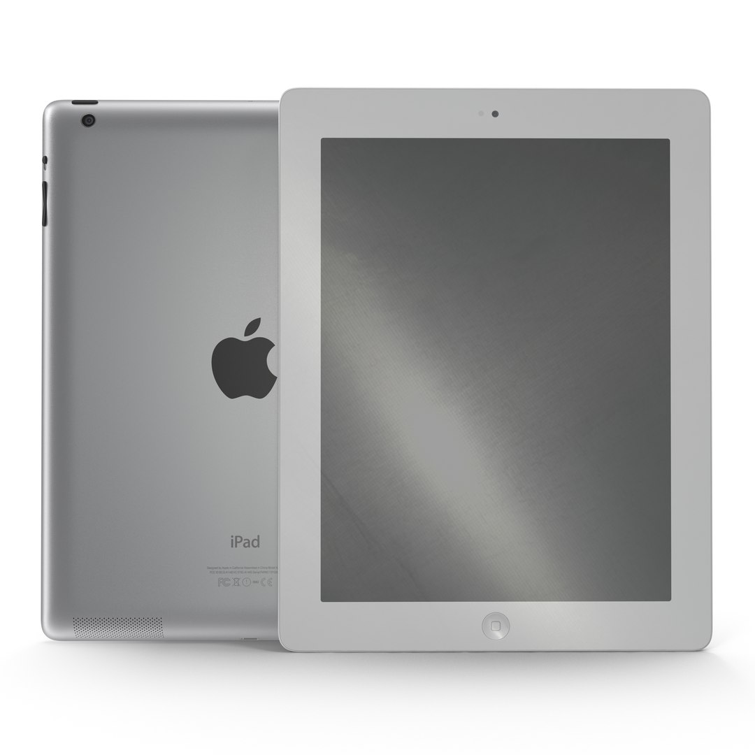 iPad Retina White 3D Model 3D model preview