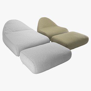 Roda Onda Garden Pouf Beanbag Daybed 3D