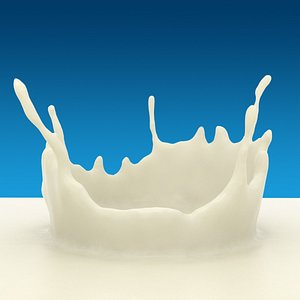 3d crown splash milk