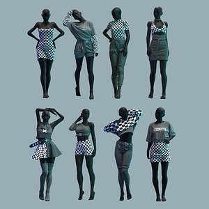 3D Collection of clothes