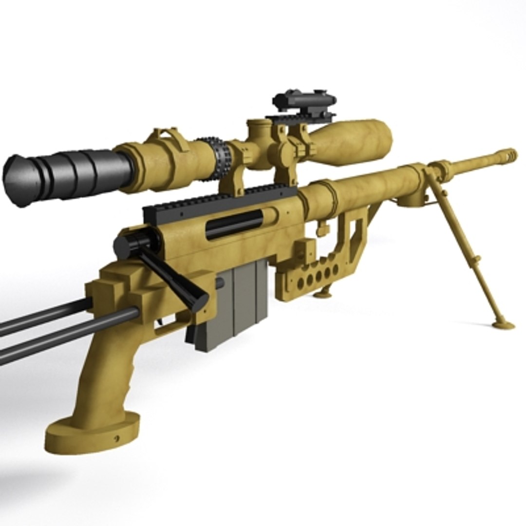 Cheytac M-200 Rifle Sniper 3d Model