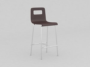 kitchen stool 001 3D model