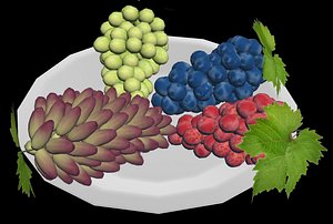 fresh juicy grapes 3D