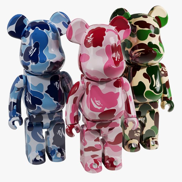 Bearbrick Bape ABC Camo Shark model - TurboSquid 1726316