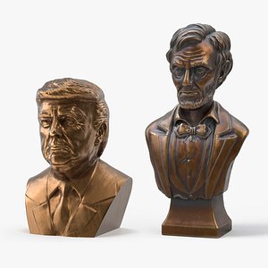 Bronze Busts of Presidents of the United States Collection 3D model