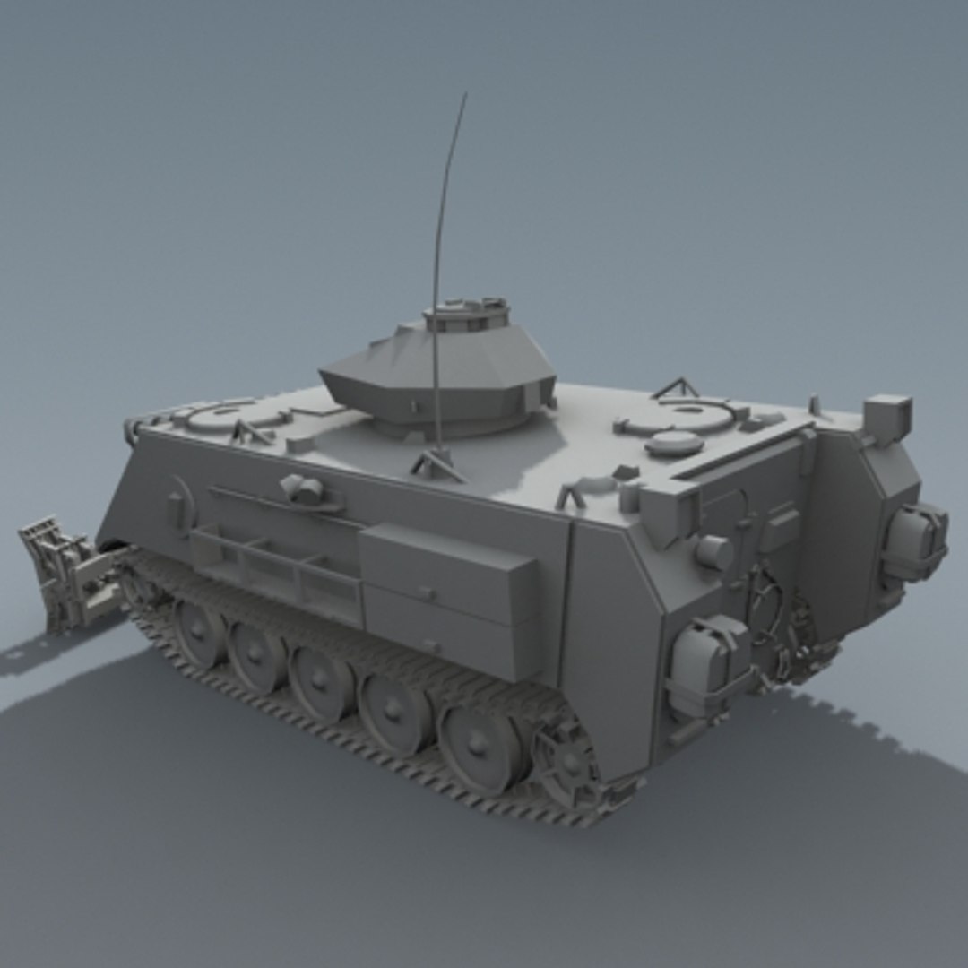 3d model truck apc tank