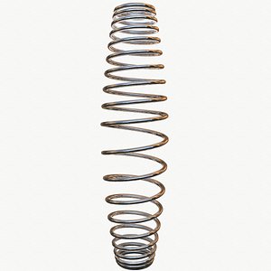 3D metal spiral spring model