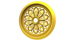 3D gothic style rose window