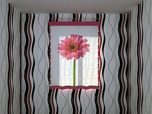 roman shade big flower 3d max