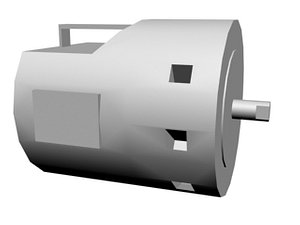 free brush motor 3d model