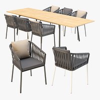Kettal Bitta Dining Armchair and Table