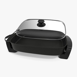 Electric Skillet with Glass Cover