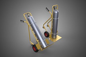 GAS BOTTLE CYLINDER TANK SET HAND TRUCK TROLLEY CART HANDTRUCK 4