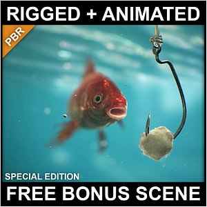 Goldfish - PBR Game Ready - Context Scene Bonus