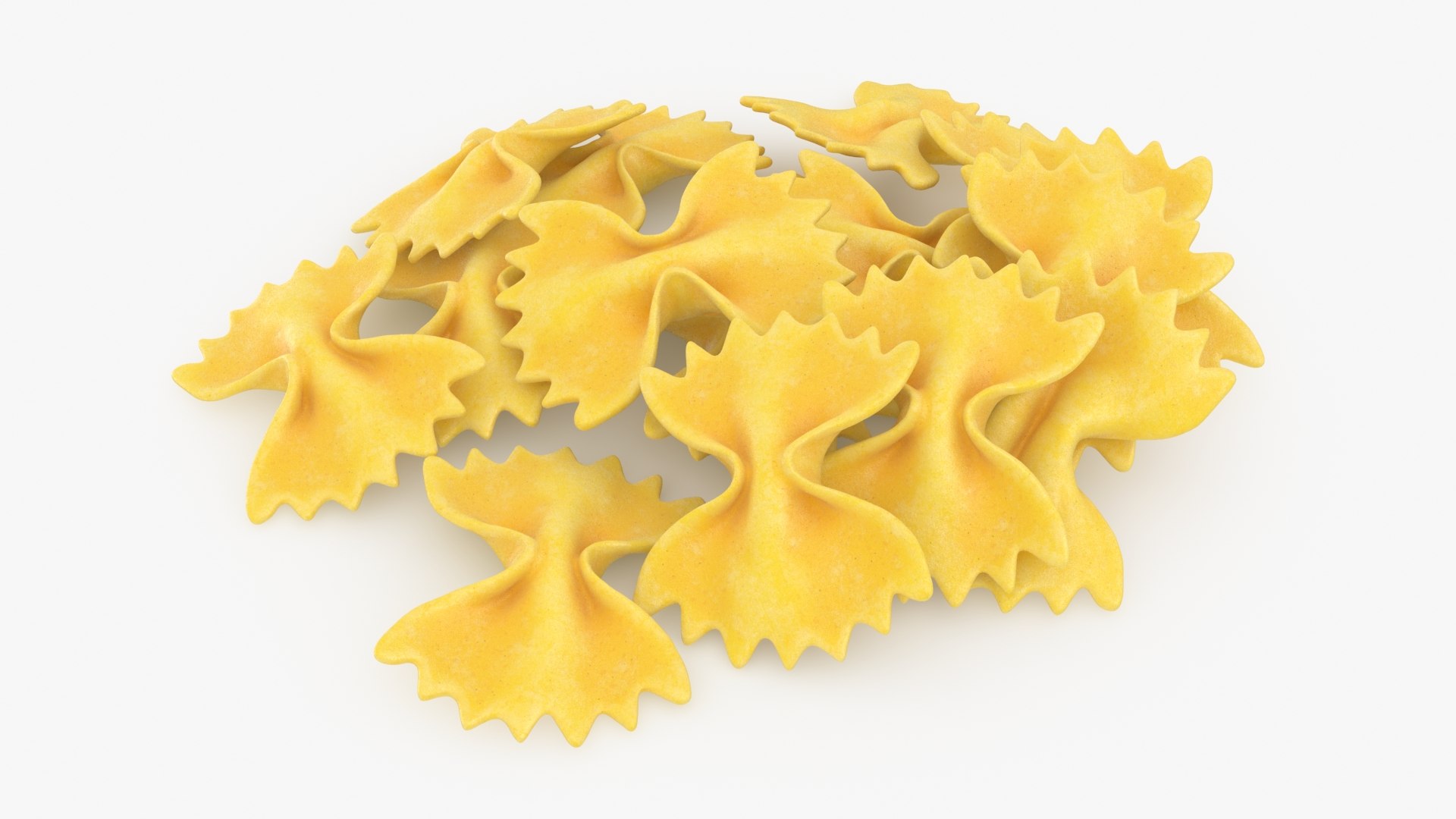 Raw Farfalle Pasta 3D model https://p.turbosquid.com/ts-thumb/tr/vjuwEI/Uv/farfalle_b0004/jpg/1714209849/1920x1080/fit_q87/127909e9f94da4a0a2851915580ea6760f099c8f/farfalle_b0004.jpg