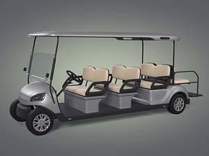 Generic Ultra Large Golf Cart - Electric Sport Vehicle -- Blender 3D Model