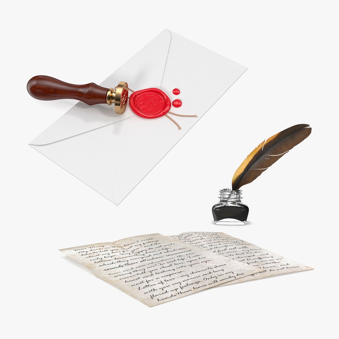 Antique Stationeries Collection 3D model preview