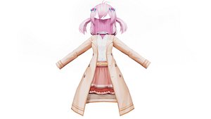 3D Stylized  Anime Female Character Dresses