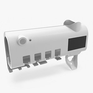Solar Powered Sanitizer Toothbrush Holder White